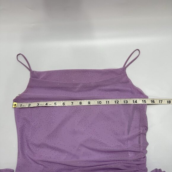 City Triangles Vtg Y2K Sparkle‎ Maxi Dress Hoco Prom Gown Sz M Purple Fairy - Picture 15 of 16